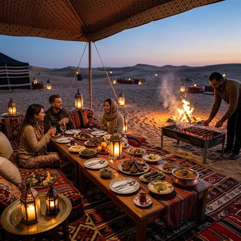 Luxury desert safari dinner under the stars Dubai